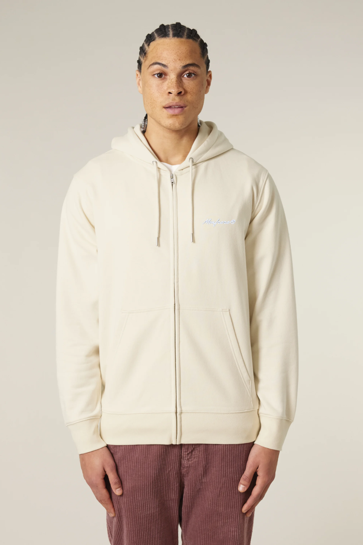 White Label Stick Iconic Unisex-Medium-Fit-Zip-Hoodie