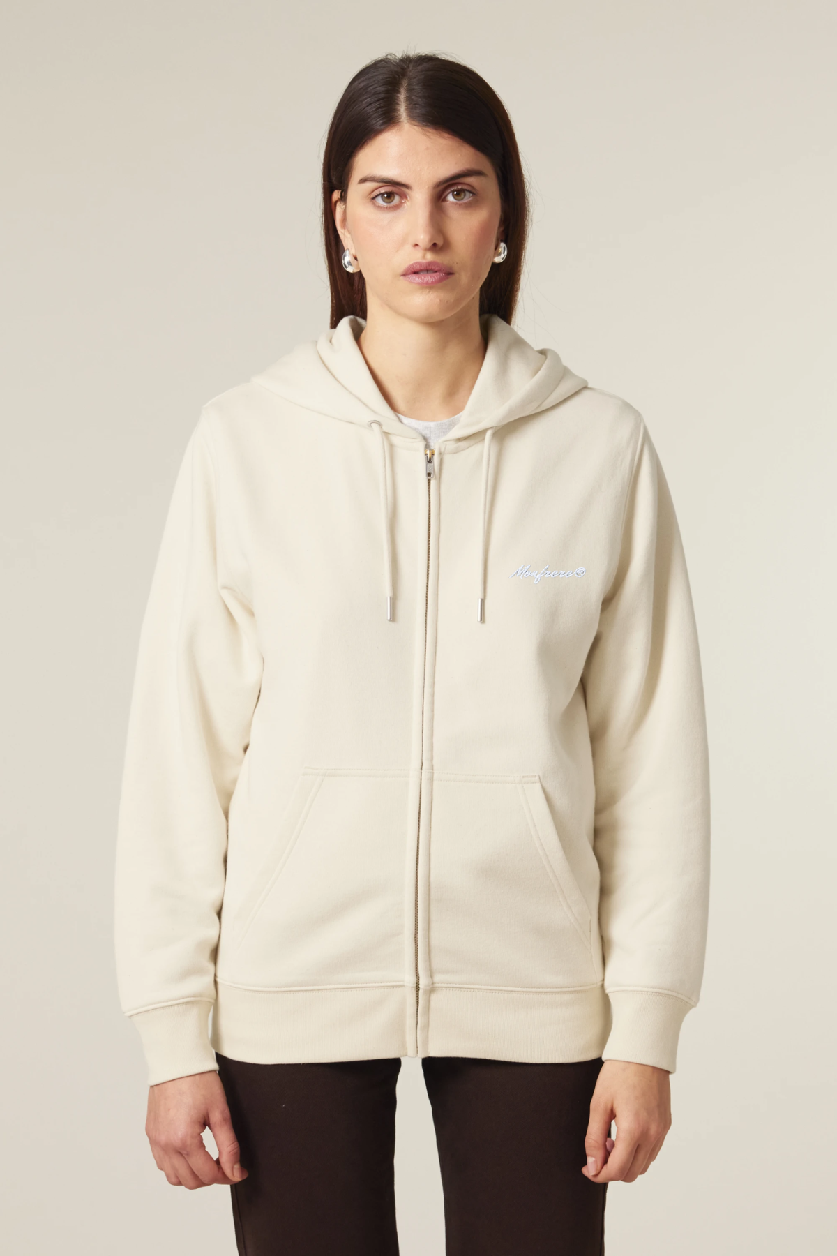 White Label Stick Iconic Unisex-Medium-Fit-Zip-Hoodie
