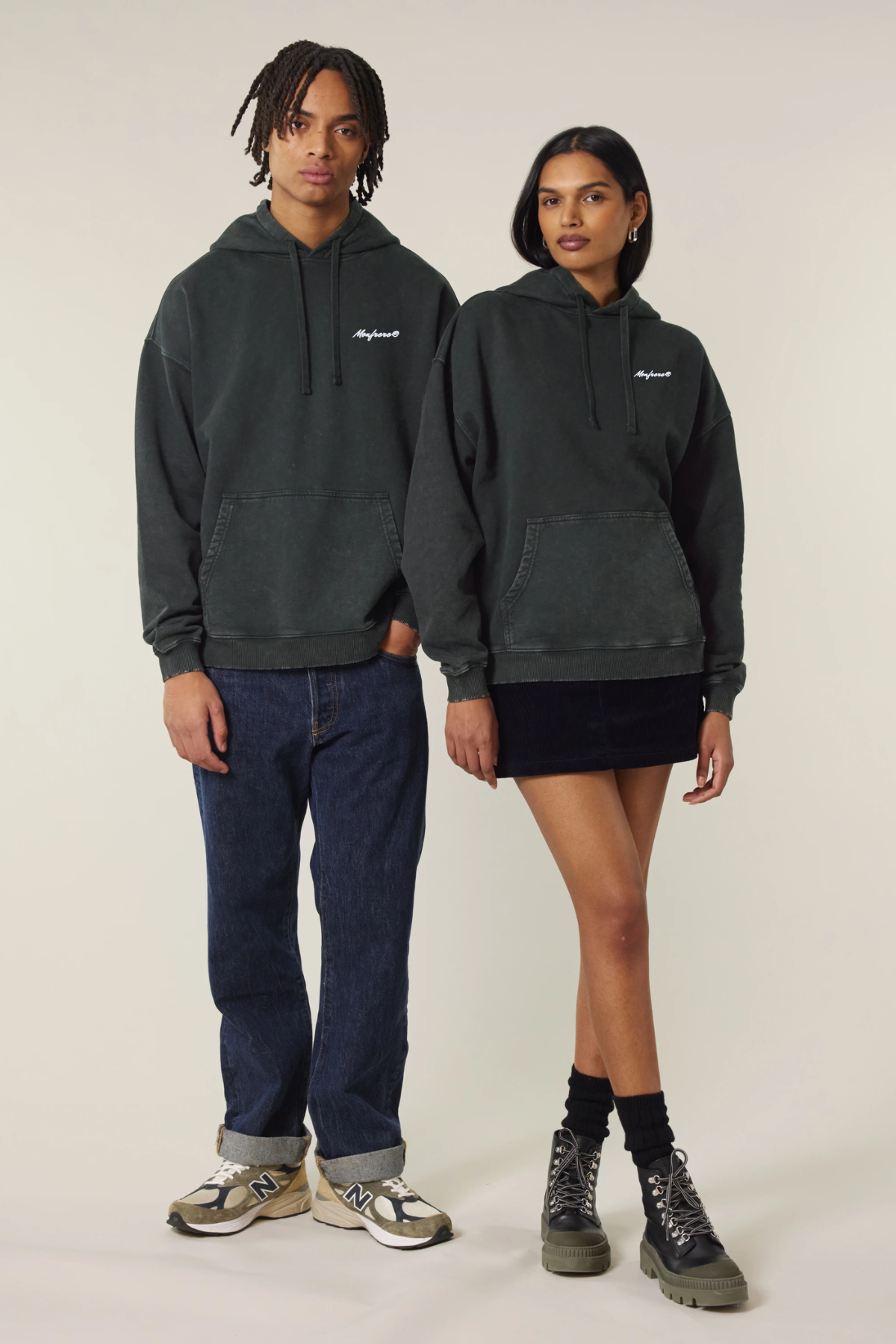 White Label Stick Oversize Garment Dyed Hoodie