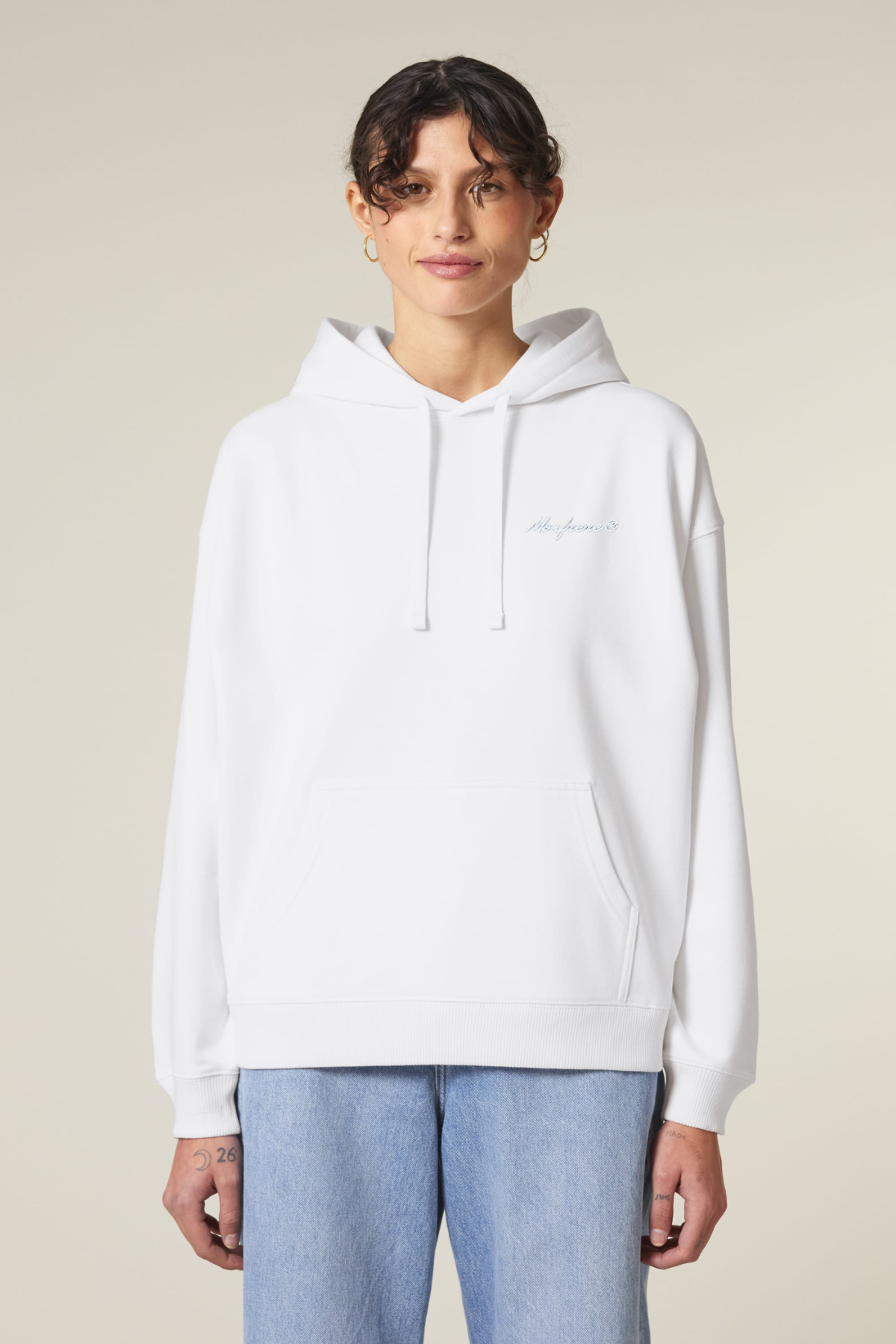 White label stick oversized hoodie sweatshirt