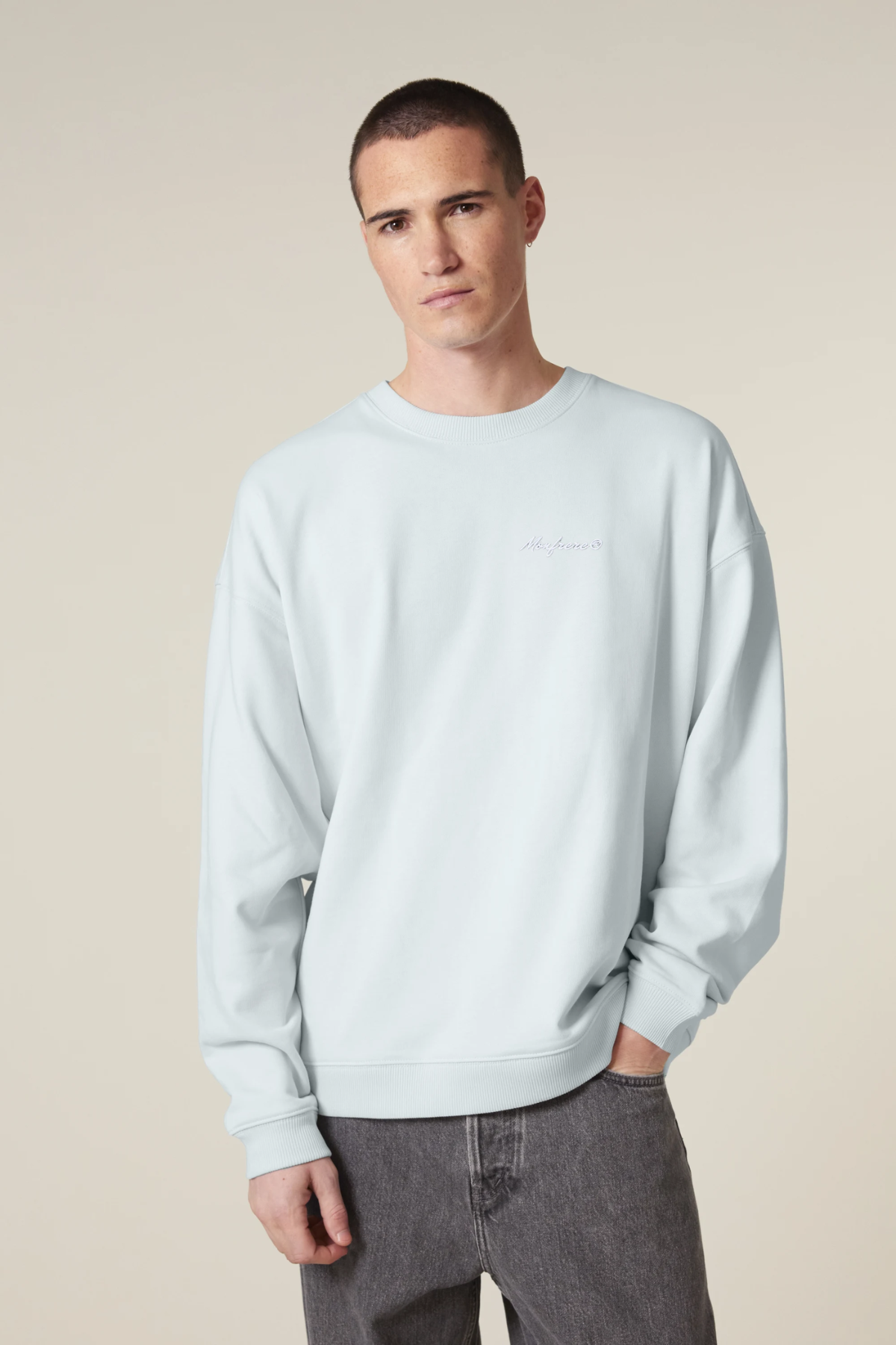 White Label Stick Oversized Crewneck Sweatshirt