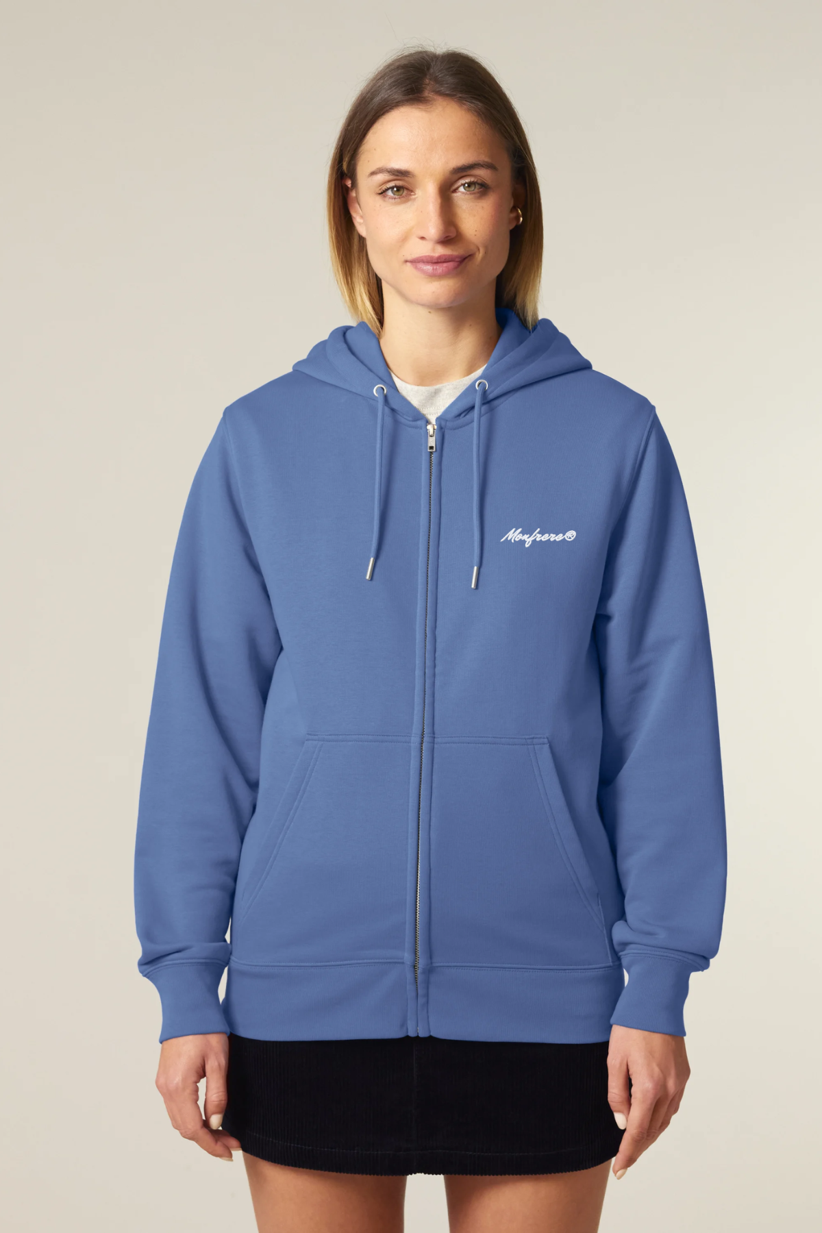 White Label Stick Iconic Unisex-Medium-Fit-Zip-Hoodie