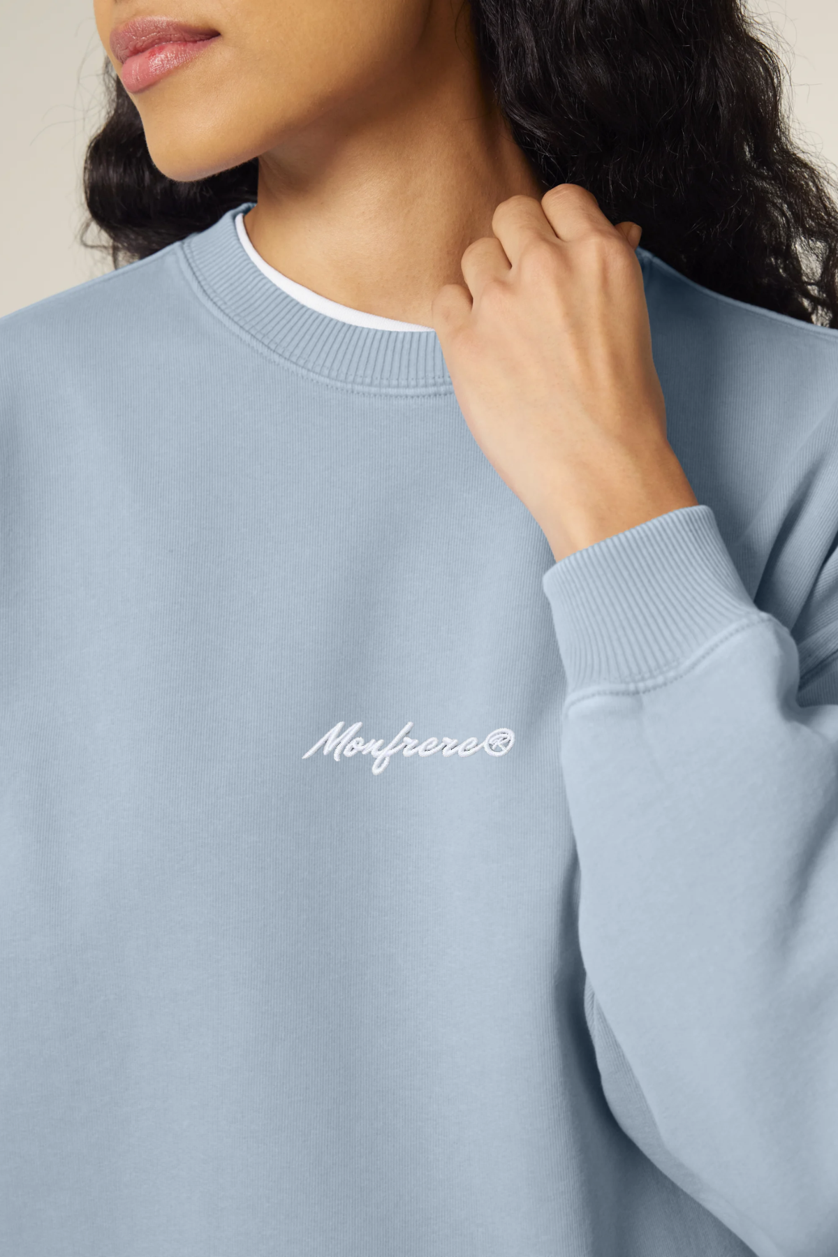 White Label Stick Oversize Garment Dyed Crewneck Sweatshirt
