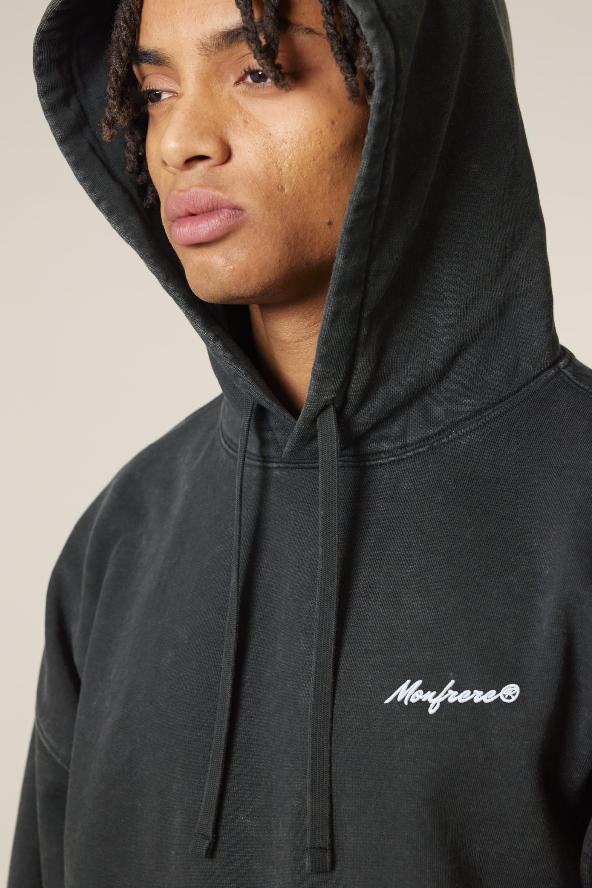 White Label Stick Oversize Garment Dyed Hoodie