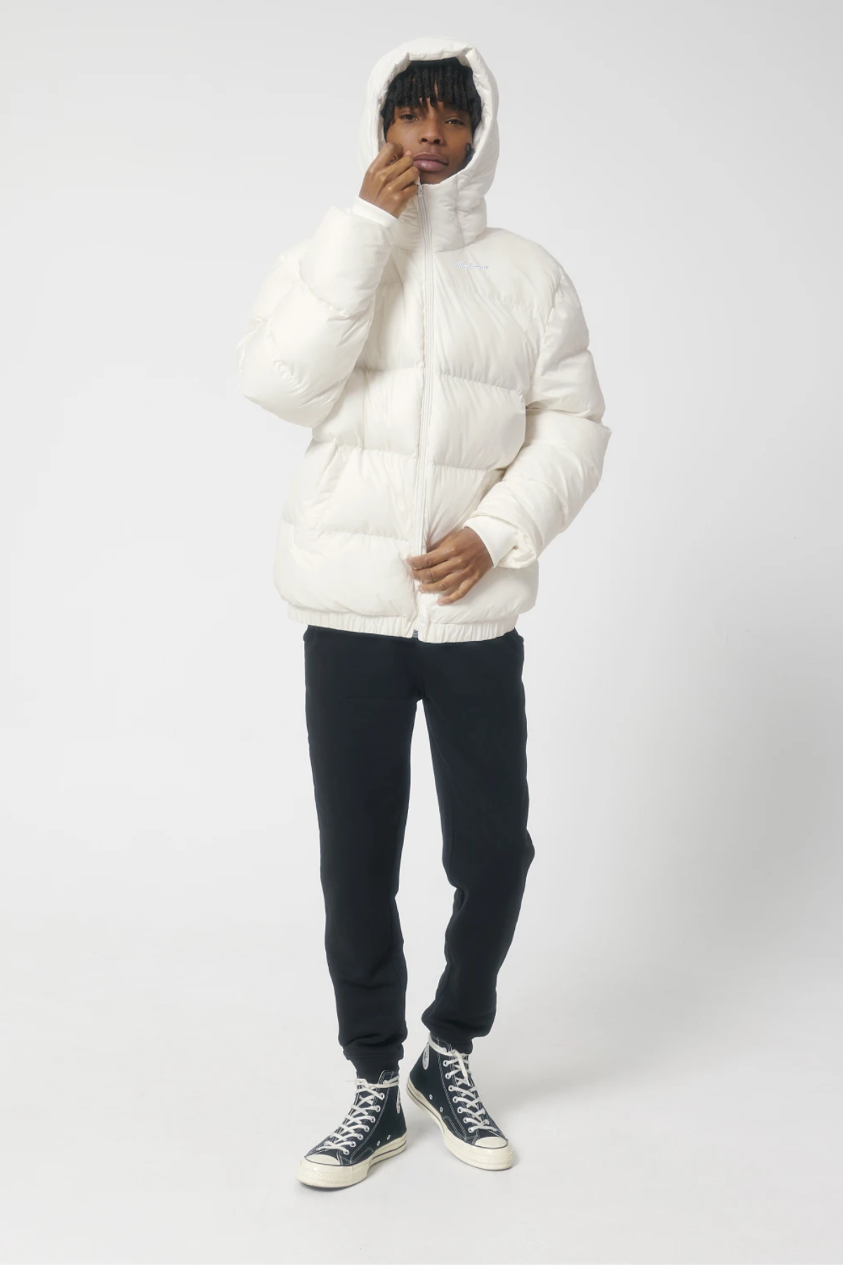 White Label Stick Unisex Oversized Steppjacke