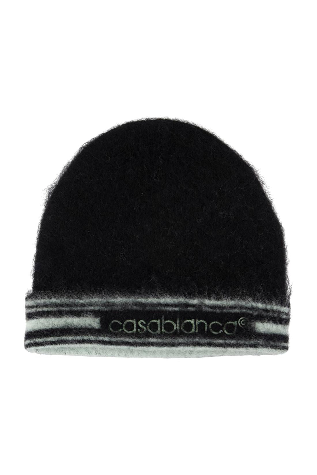 Mohair-Mütze - Casablanca - Wolle - Schwarz