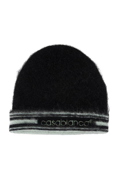 Mohair-Mütze - Casablanca - Wolle - Schwarz