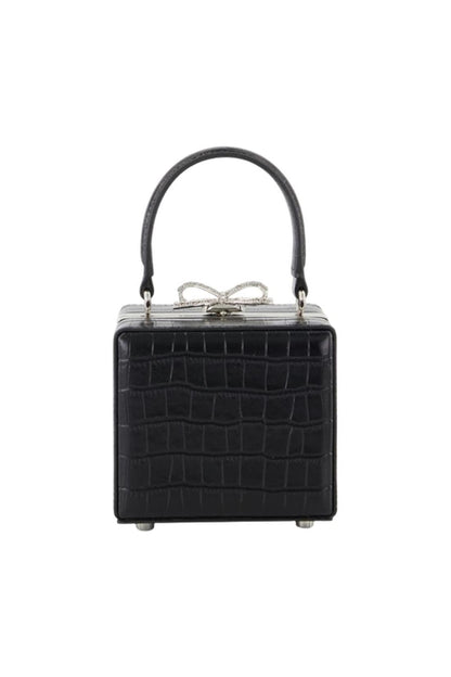 Micro Croco Handtasche - SELF PORTRAIT - Leder - Schwarz