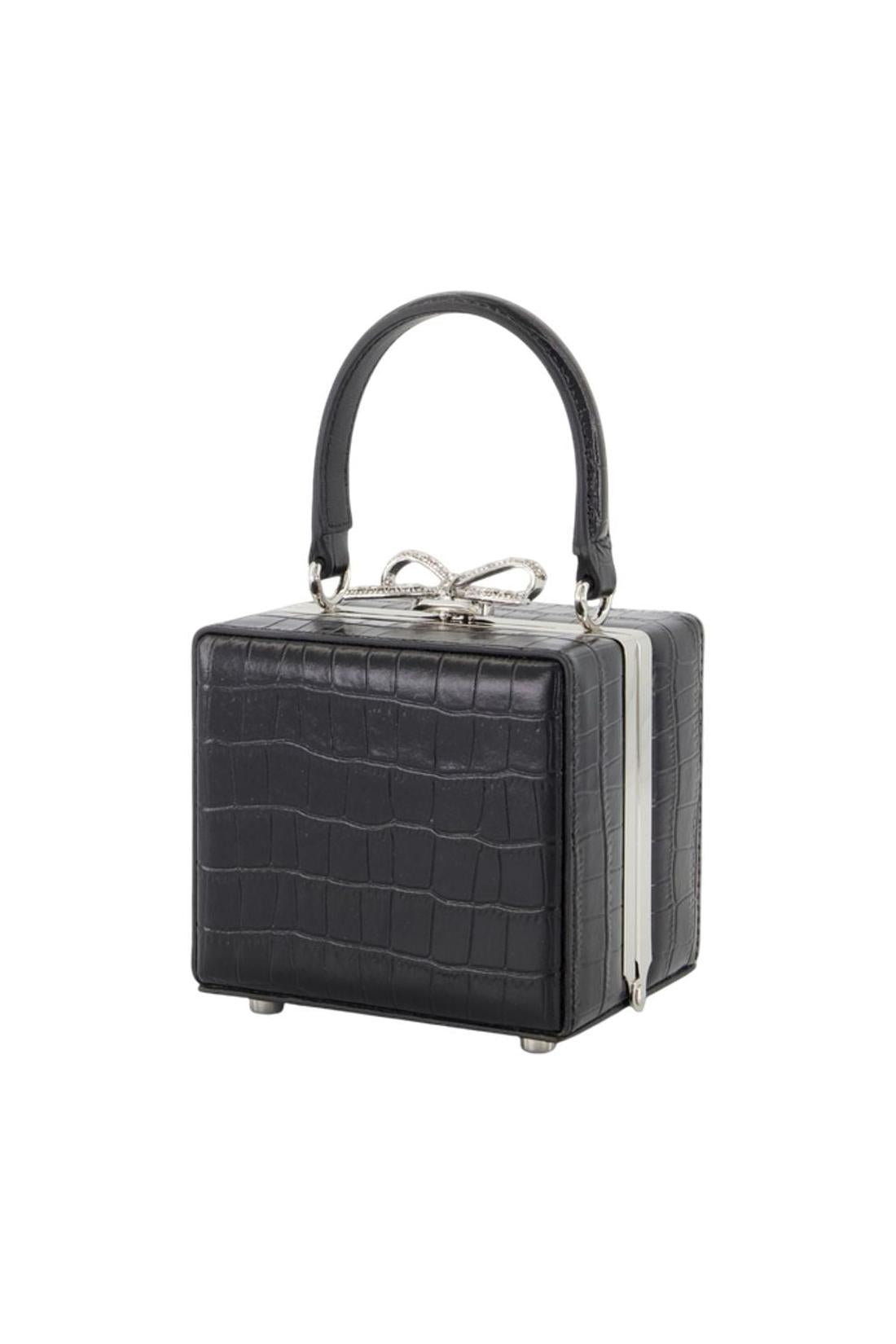 Micro Croco Handtasche - SELF PORTRAIT - Leder - Schwarz