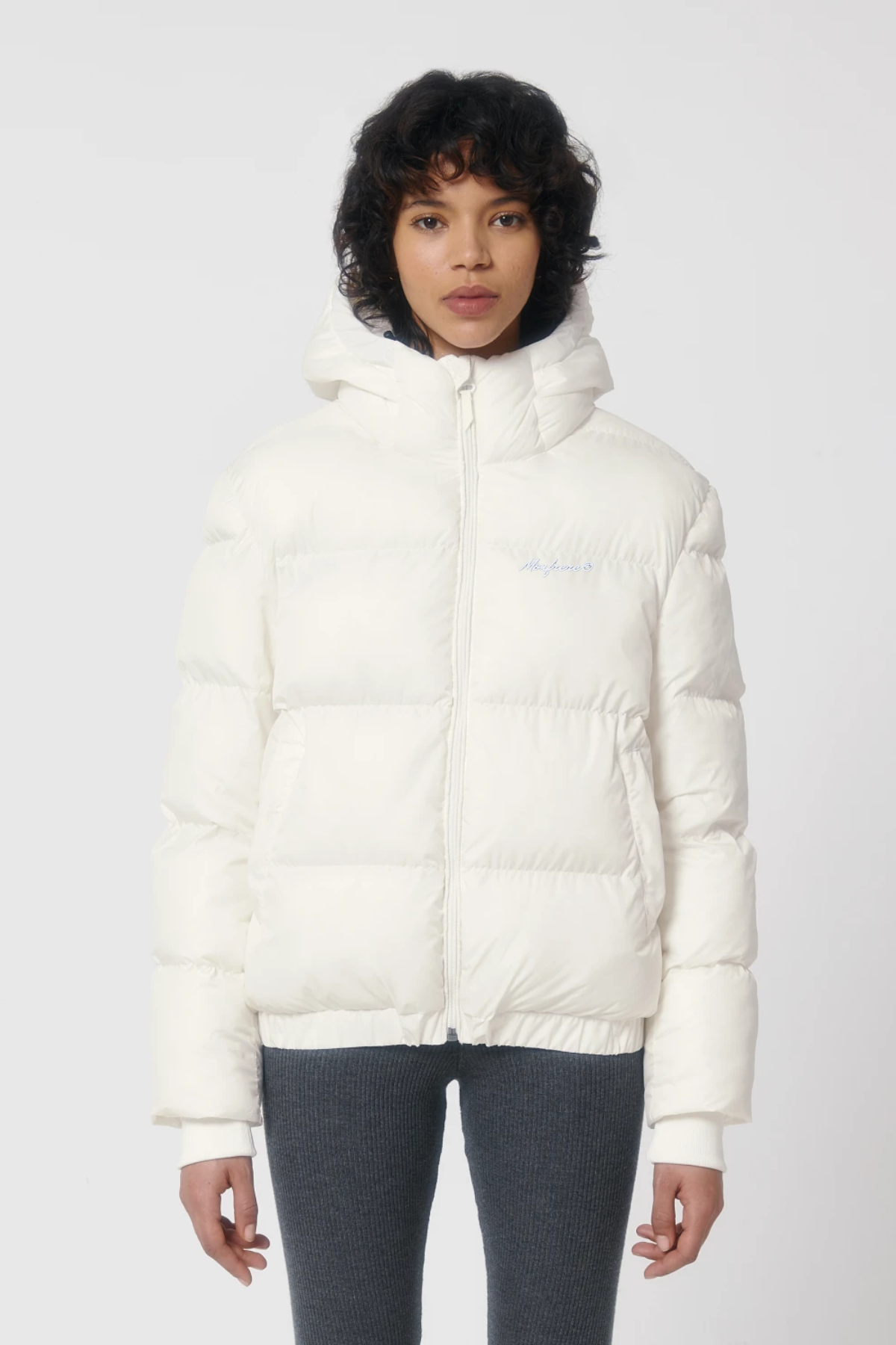 White Label Stick Unisex Oversized Steppjacke